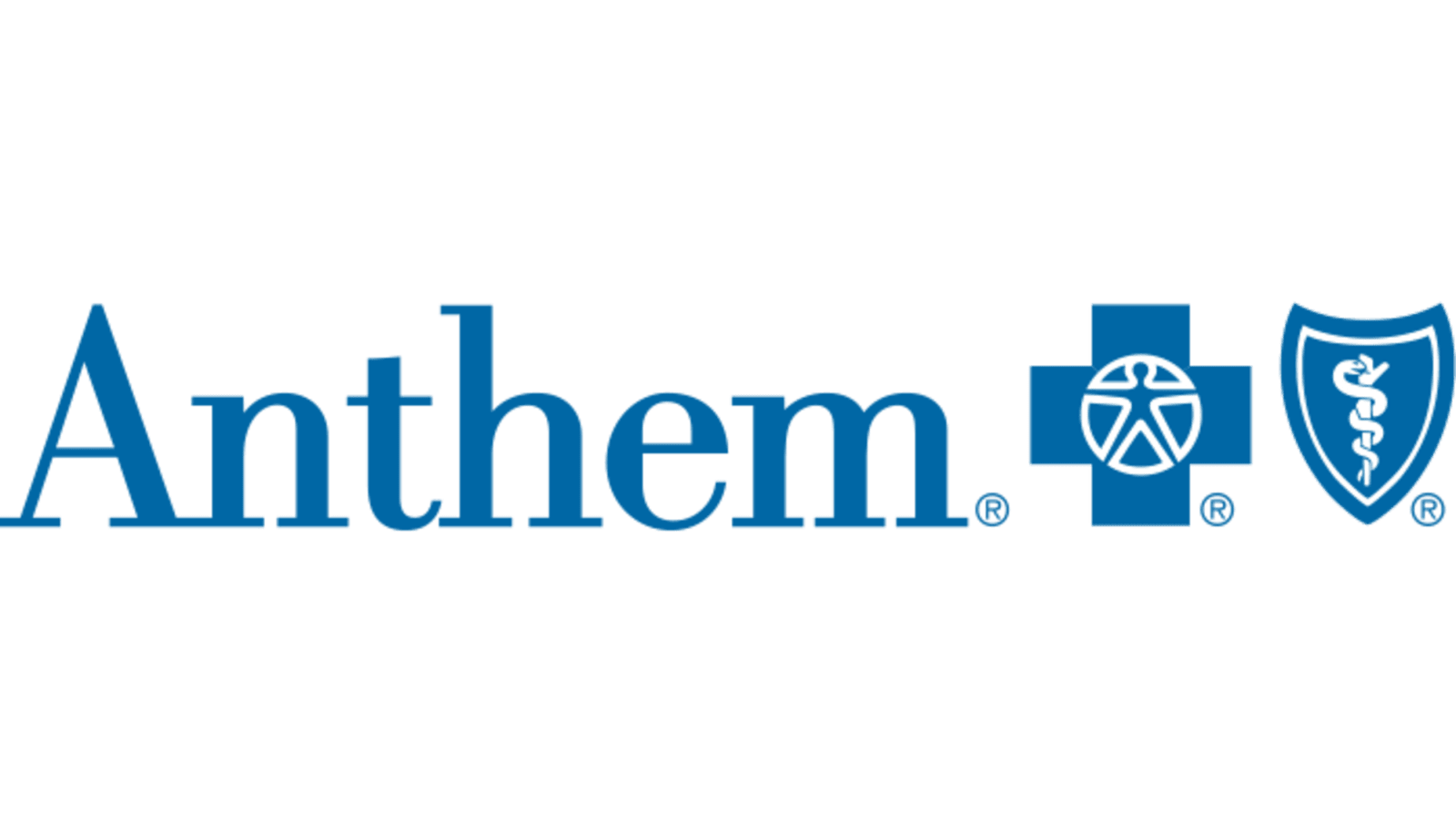 Anthem Blue Cross logo with blue text and emblem.